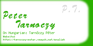 peter tarnoczy business card
