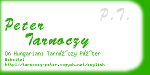 peter tarnoczy business card